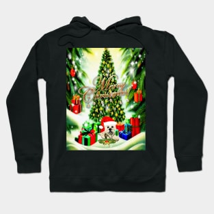 Cute Scottish Terrier Christmas Greeting Hoodie